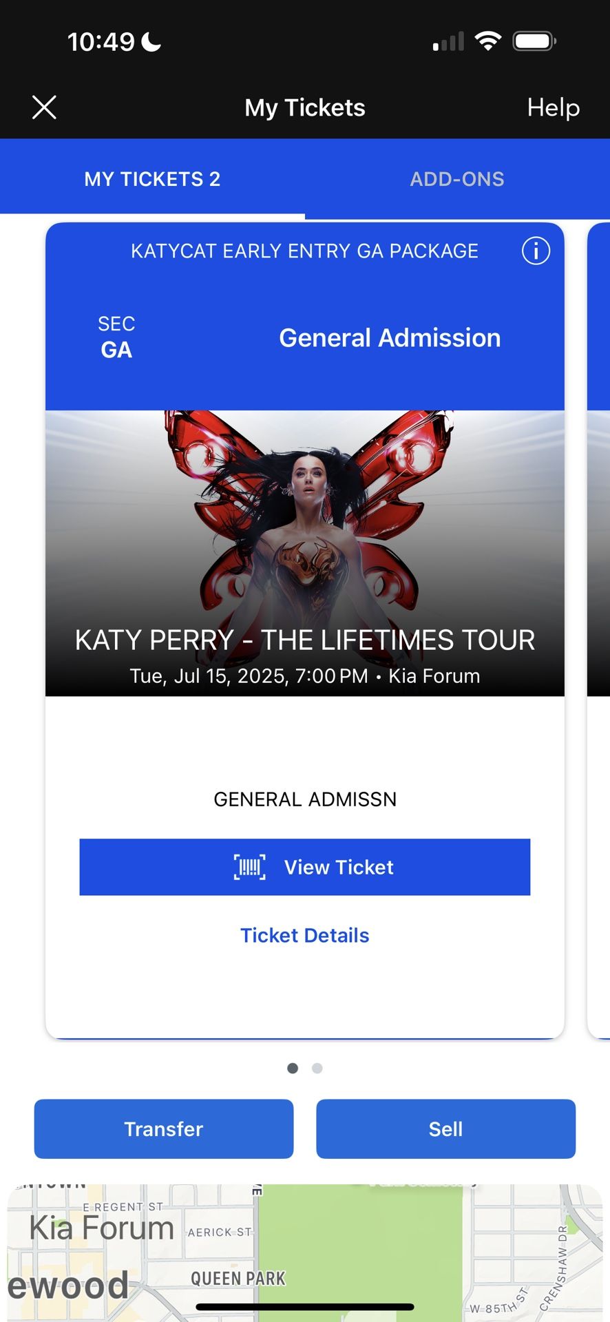 Katy Perry Lifetimes Tour Tickets (7/15 at the Kia Forum)
