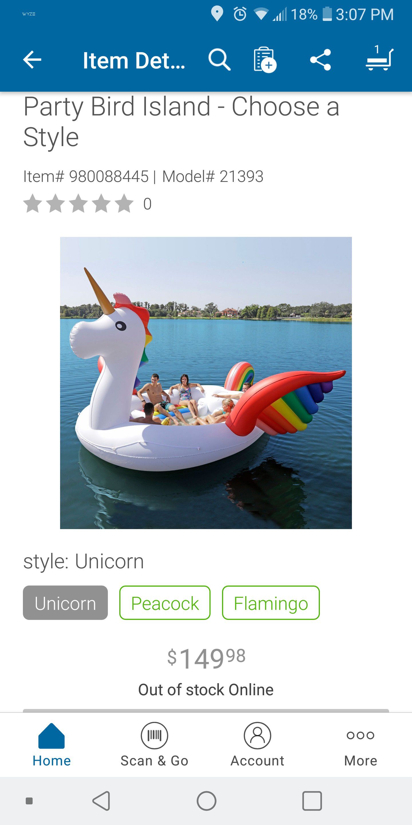 Huge unicorn float