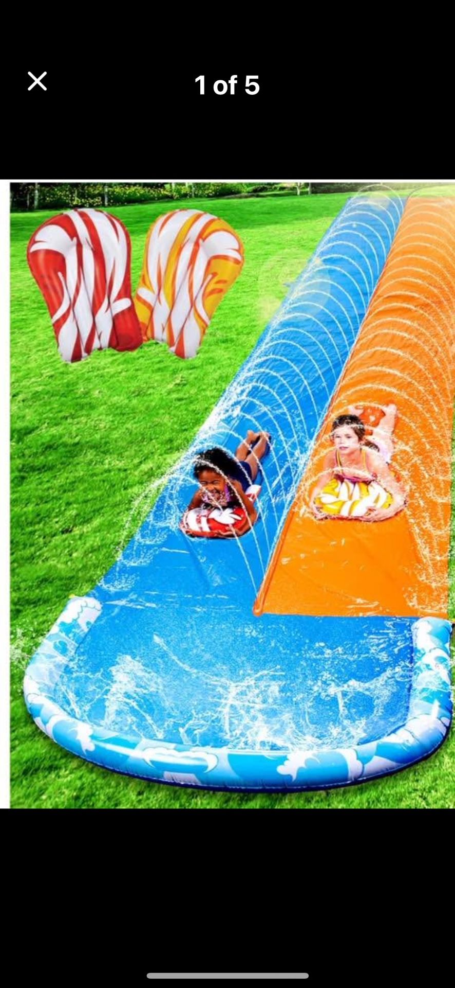 JOYIN 32.5FT Water Slide and 2 Inflatable Boards