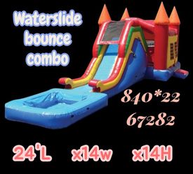 Waterslide bounce combo jumper
