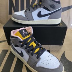 Nike Air Jordan 1 Mid SE GS Cave Stone Size 6.5Y Women's Size 8