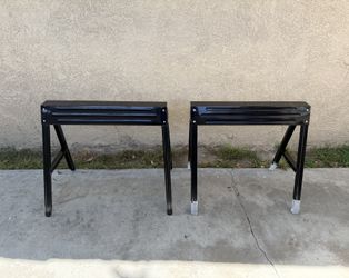HUSKY 28.4 in. Steel Folding Sawhorse (Set of 2)