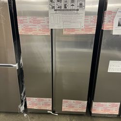 36 in. 28 cu. ft. Smart Side by Side Refrigerator in Fingerprint-Resistant Stainless Steel, Standard Depth