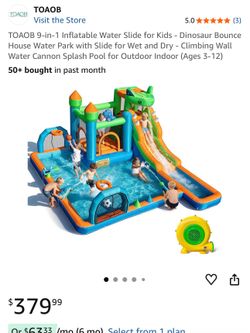 TOAOB 9-in-1 Inflatable Water Slide for Kids
