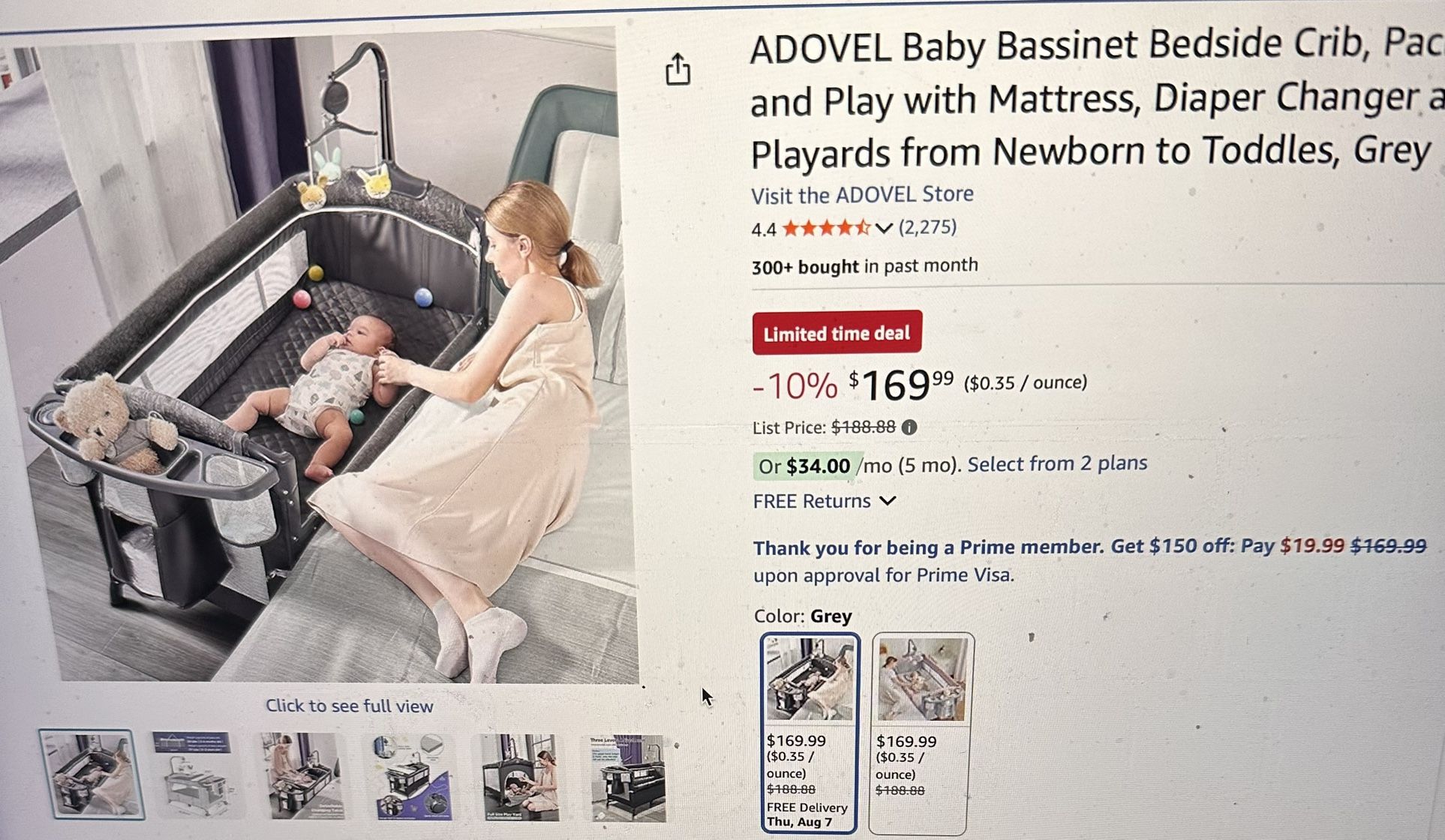 Baby Bassinet Bed & Play Pen