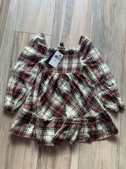 Polo Ralph Lauren - Girls Plaid Pattern Ruffled Dress 4T