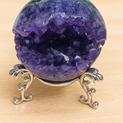 Natural Amethyst Geode Sphere