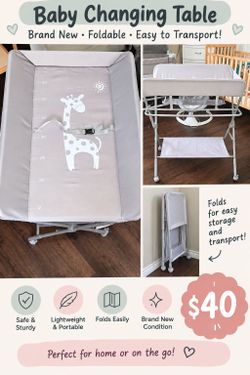 ✨ Brand New Baby Changing Table – $40 ✨👶