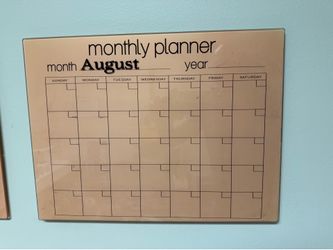 Acrylic Monthly Calendar Entire Year