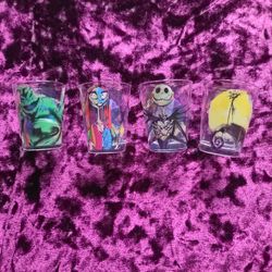 Disney Nightmare Before Christmas 4 Pack shot Glasses- 1.5 Ounces