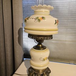 Vintage Hurricane Style Table Lamp