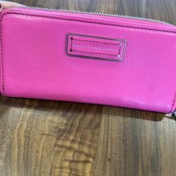 Marc By Marc Jacobs Hot Pink Leather Wallet
