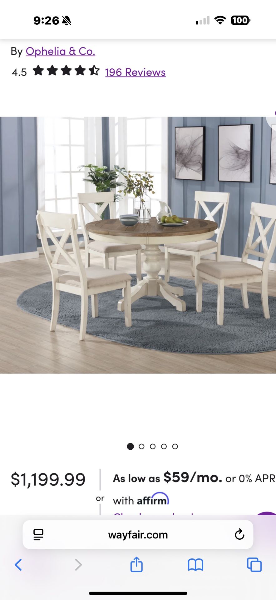 Dining Table With 4 Chairs
