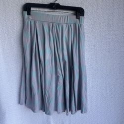 LulaRoe skirt medium pink blue with pockets 