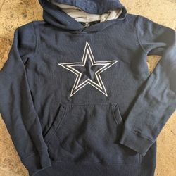 GENUINE NFL TEAM APPAREL DALLAS COWBOYS EMBROIDERED PULLOVER HOODIE SIZE M 8-10