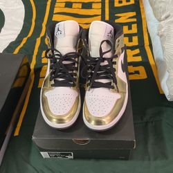 Retro 1   Metallic Gold/White