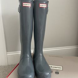 Hunter Rain boots - Tall Graphite Gloss 