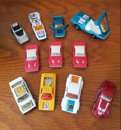 Reduceded Vtg 70s (11) Matchbox Sports Cars, All Stamped Lesney & Superfast