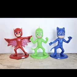 3 pcs PJ Masks action figures toy cake toppers party Favor birthday gift