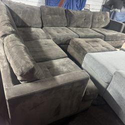 Grey Couch With Ottoman Good Condition We Sell All The Time Delivery $40 Local