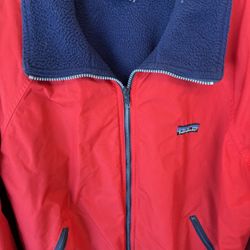 Patagonia Puffer Red Jacket - Size Large Zip Up 