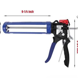Caulking Gun, Adjustable Hand Caulk gun, Less-dripping Regulating, Sealant Silicone Gun with Comfort Grip, 9:1 & 18:1 Thrust Ratio, Smooth Rou