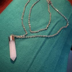 Talbots Quartz crystal point pendant necklace