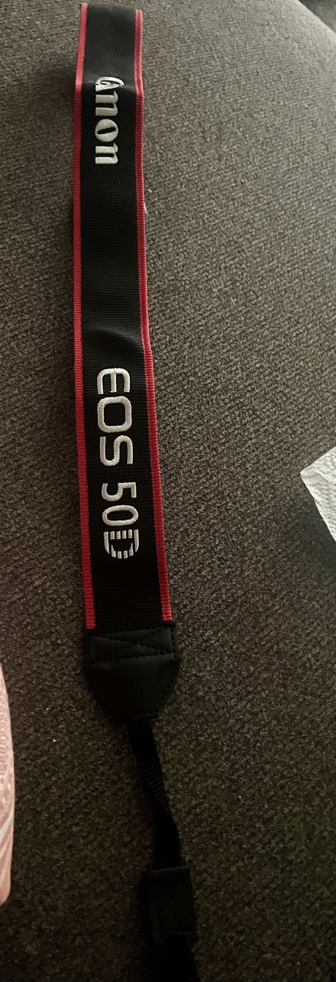 Canon EOS 50D Digital Camera Neck Shoulder Strap Black-Red - Genuine OEM