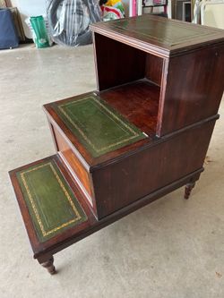 19th century bed steps with chamber drawer