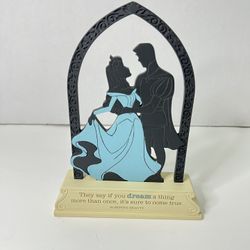 Hallmark Disney Sleepy Beauty & Prince They Say If You Dream... 2 Sided Statue