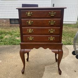 Cherry Queen Anne Style Silver Chest