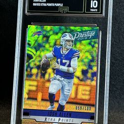2019 Prestige 💥 Josh Allen 💥 Xtra Points Purple /100 GMA 10 💎 Mint - Buffalo Bills