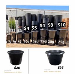 New nursery plastic pots  container