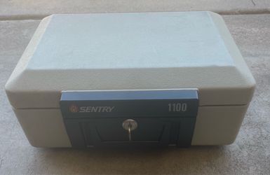 SENTRY SAFE 1100 Portable Water proof & Fireproof Lockbox With Key