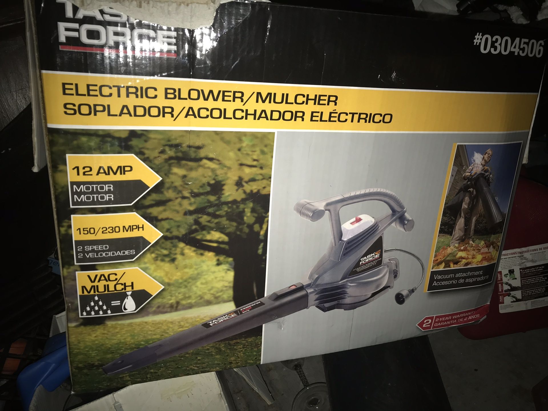 Task force leaf blower electric