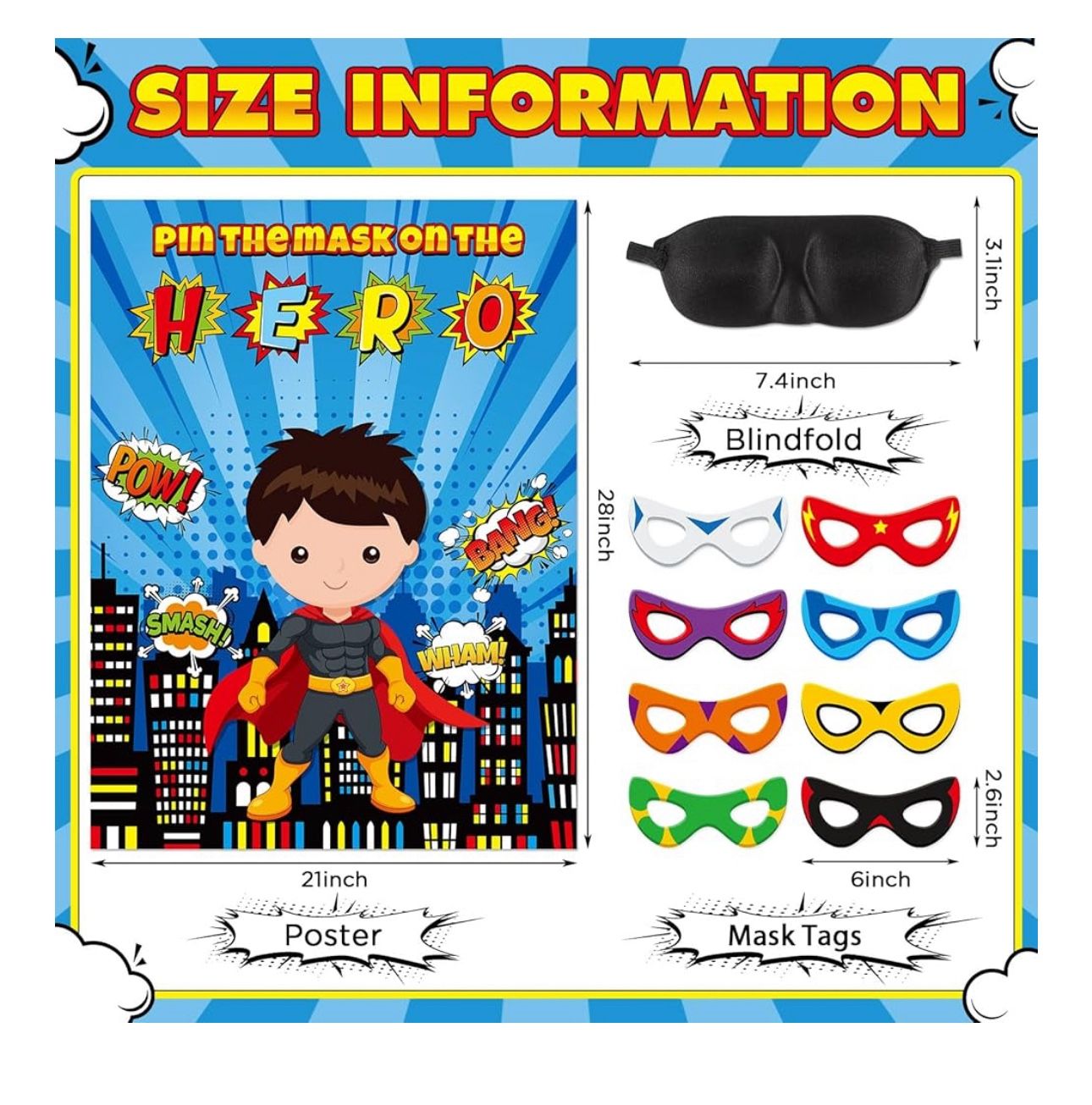 Super Hero Pin Mask Game