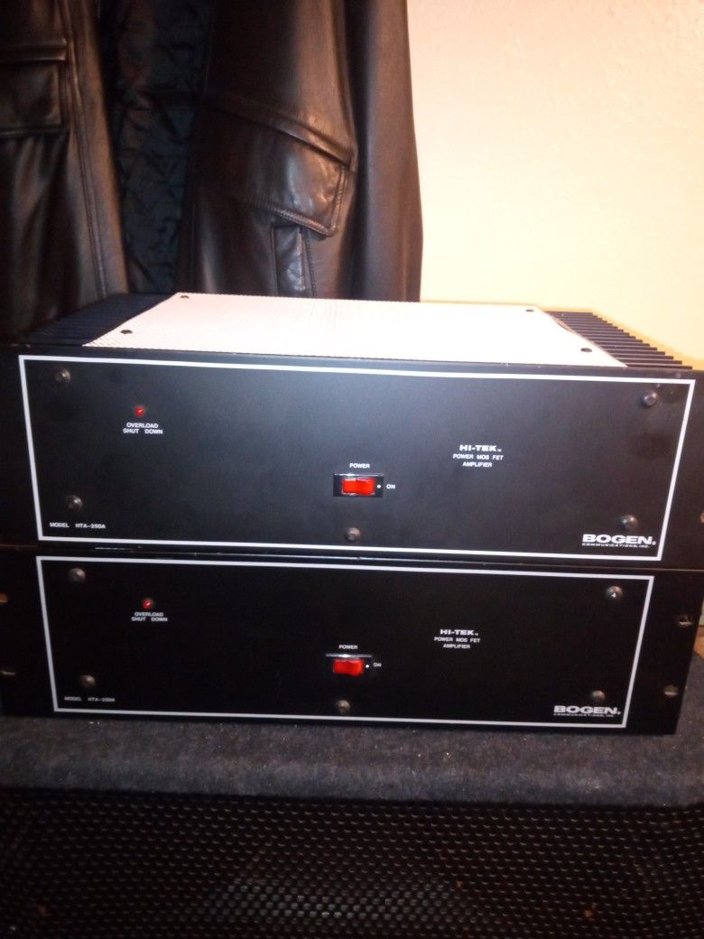 Bogen Hta 250 A Single Channel Power Amps 250 Watt Rms 8 Ohm Sound Great Both For350 Bucks