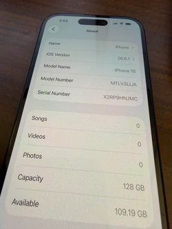 Apple iPhone 15 unlocked phone 128 GB