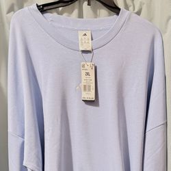 NWT | Women's 2XL | Adidas Loose Fit Sweatshirt | Light Blue