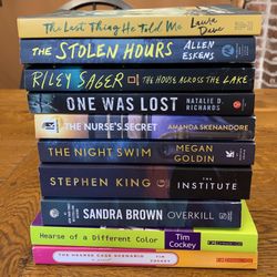 Grab Bag Of 10 Large Size Paperbacks Of Mixed Authors