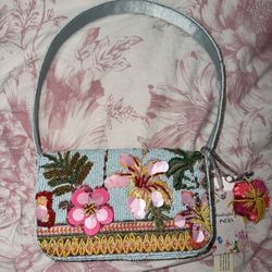 Floral Beaded Bag