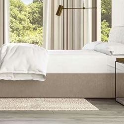 Saatva Upholstered Bedframe And Headboard - Queen Size 