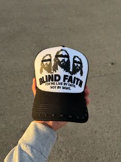 Blind Faith Trucker Hat Black and White