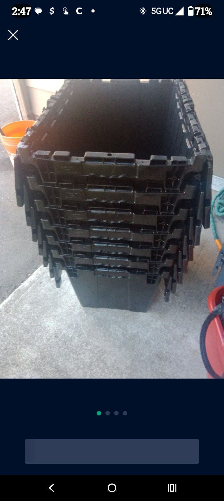 Industrial Totes With Hinged Lids