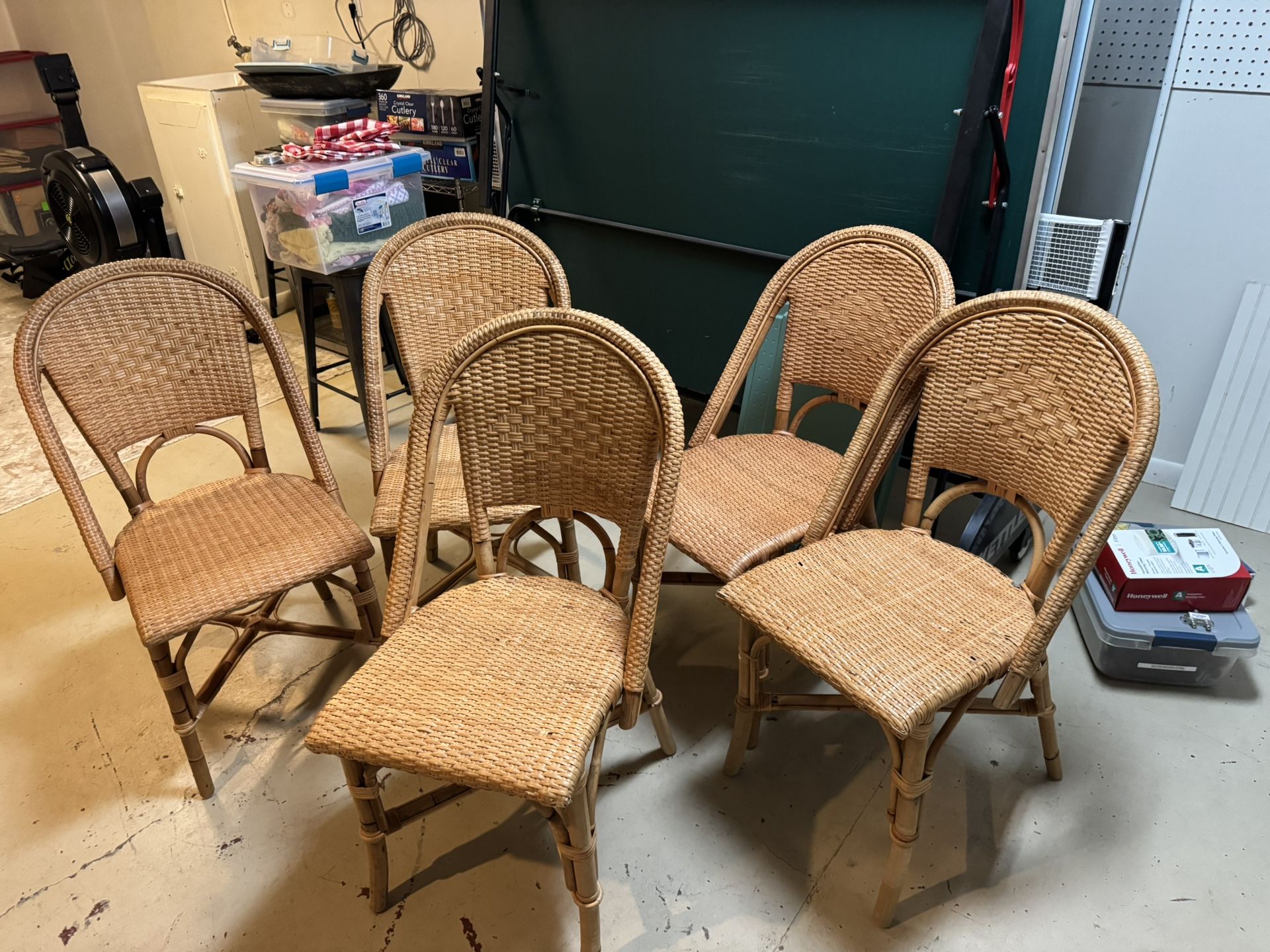 Serena and Lily Sunwashed Riviera Rattan Dining Chairs