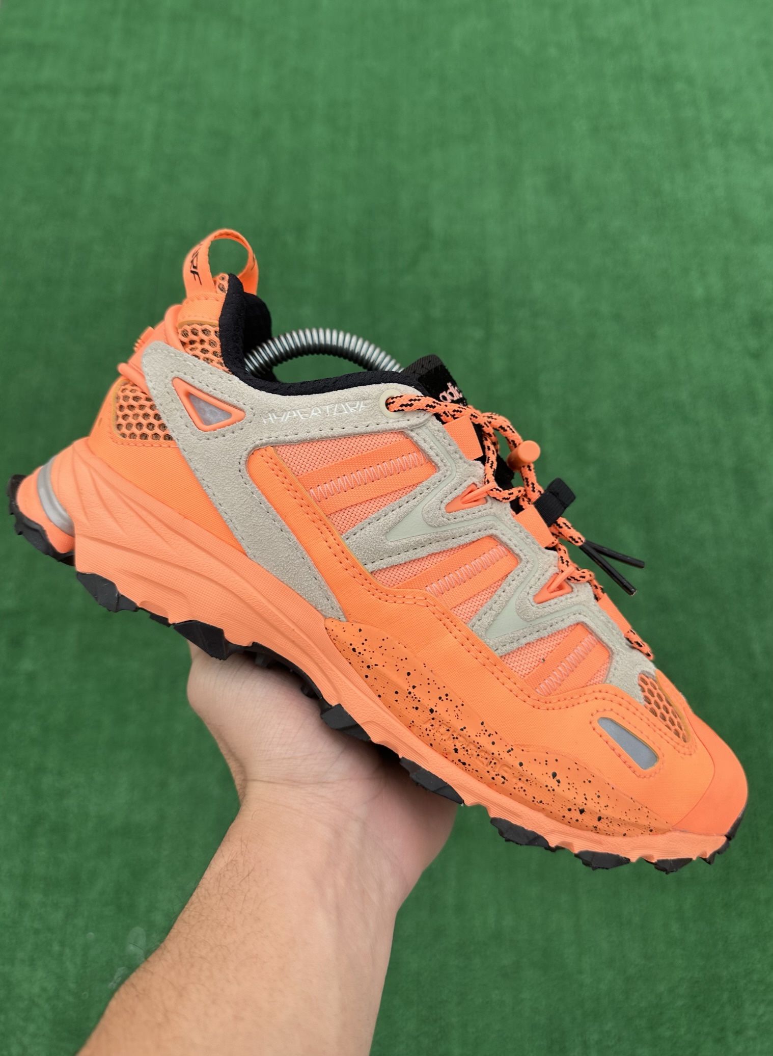 ADIDAS HYPERTURF “BEAM ORANGE” OUTDOOR SHOES (Size 8, Men’s = Size 9, Women’s)