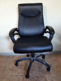 Executive Chair with Swivel, 265 lb. Capacity, Black .