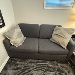 Living Spaces Queen Convertible Futon Foam Sleeper Sofa Bed