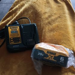 Dewalt 20v XR 6ah Battery & Charger 