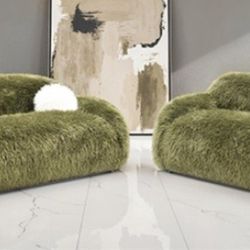 Brand New Olive Green Super Plush Sofa & Loveseat 